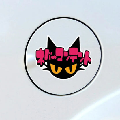 1PC Japanese Black Cat B Style Sticker