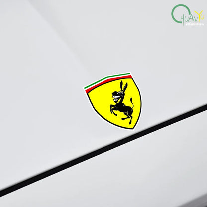 Car Sticker Donkey Pattern Reflective Self-adhesive Decal Decoration Shield Stickers Replacement for Ferrari