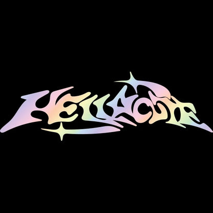 Hellacute Banner for Car Sticker Windshield Banner Decoration Motorcycle Sticker External Accessories Waterproof PVC Vinyl Decal
