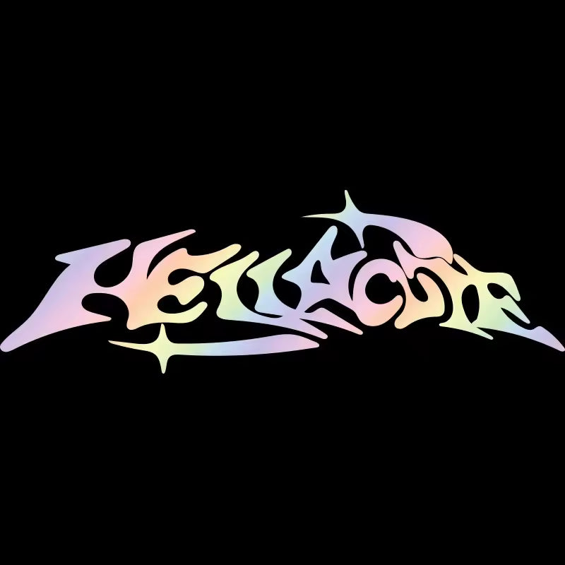 Hellacute Banner for Car Sticker Windshield Banner Decoration Motorcycle Sticker External Accessories Waterproof PVC Vinyl Decal