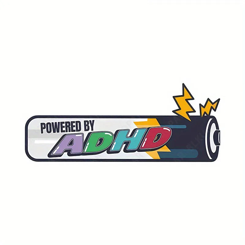 Powered By ADHD BatterySticker
