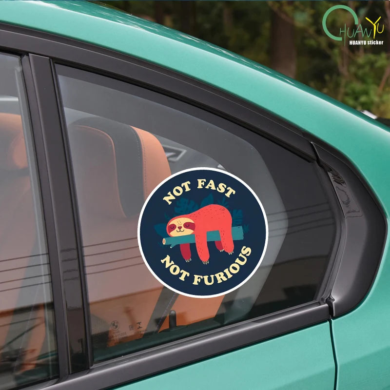 2x Not Fast Not Furious Car Stickers