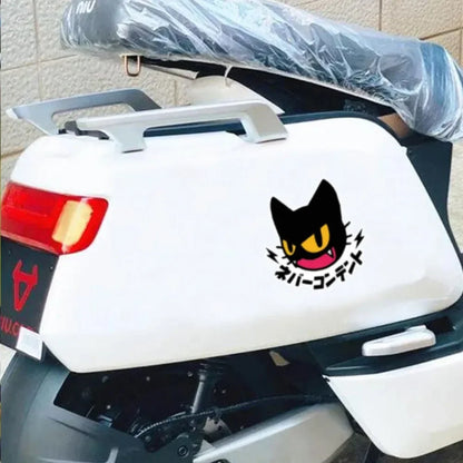 1PC Japanese Black Cat B Style Sticker