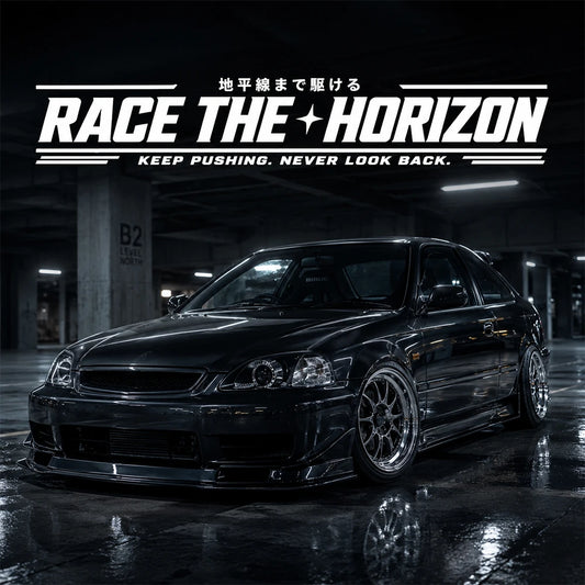 JDM Race Never look back Car Sticker Windshield Banner Auto Decoration