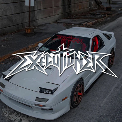 'EXECUTIONER' Vinyls Decal loww windshield banner