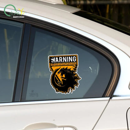 Monster Attack Warning Sign Reflective Car Stickers Electric Motorcycle Car Luggage Creative Decorative Stickers