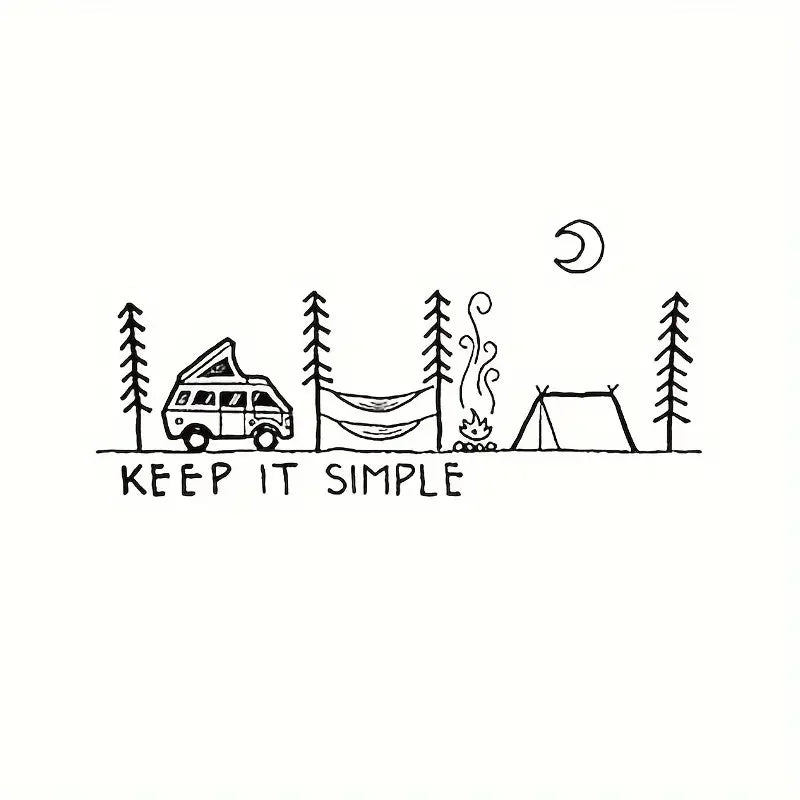Keep It Simple - Camping Car Sticker