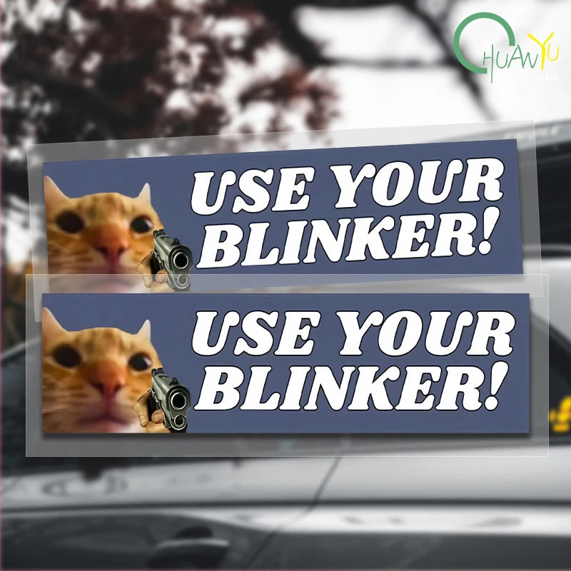 Use Your Blinker! Cat Bumper Sticker