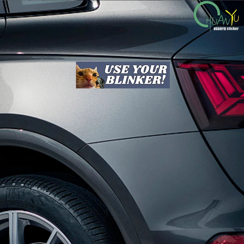 Use Your Blinker! Cat Bumper Sticker