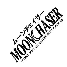 JDM MoonChaser Car Sticker Windshield Banner Night Run Sport Competition Style Waterproof Sunscreen Decorative Vinyl Decals