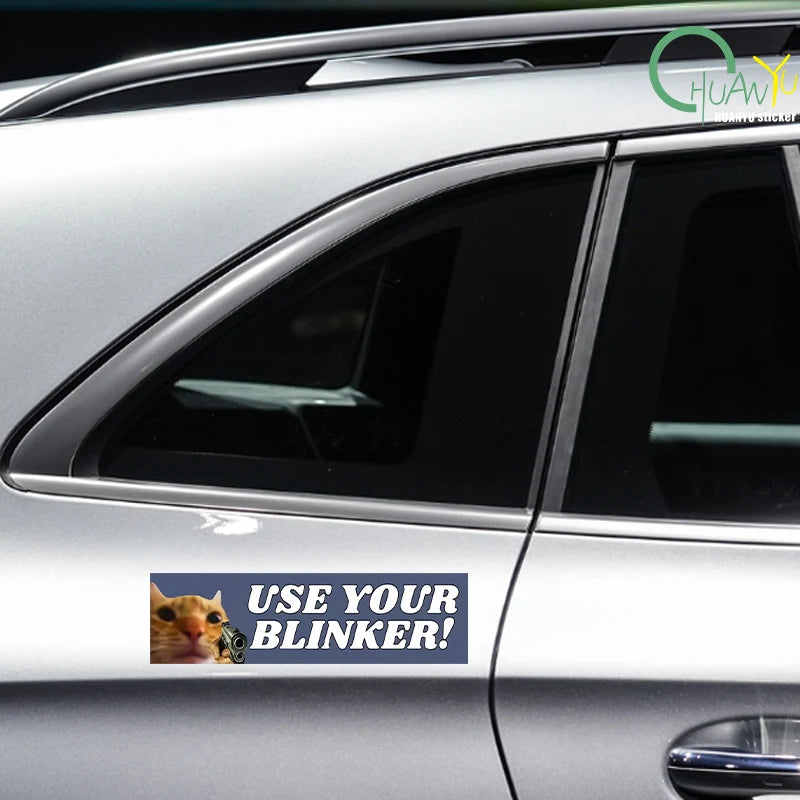 Use Your Blinker! Cat Bumper Sticker