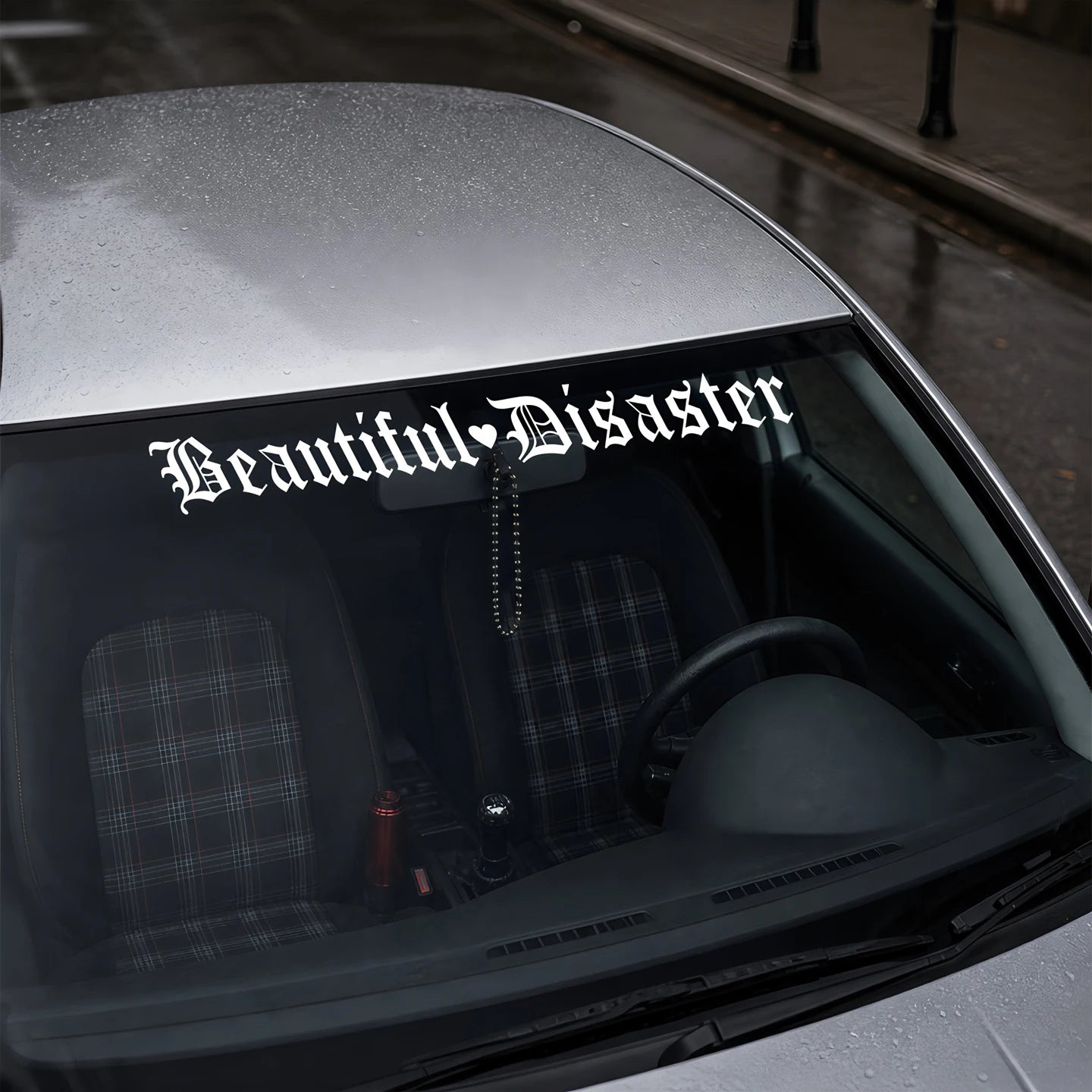 Beautiful Disaster Gothic Letter JDM decal