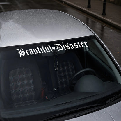 Beautiful Disaster Gothic Letter JDM decal