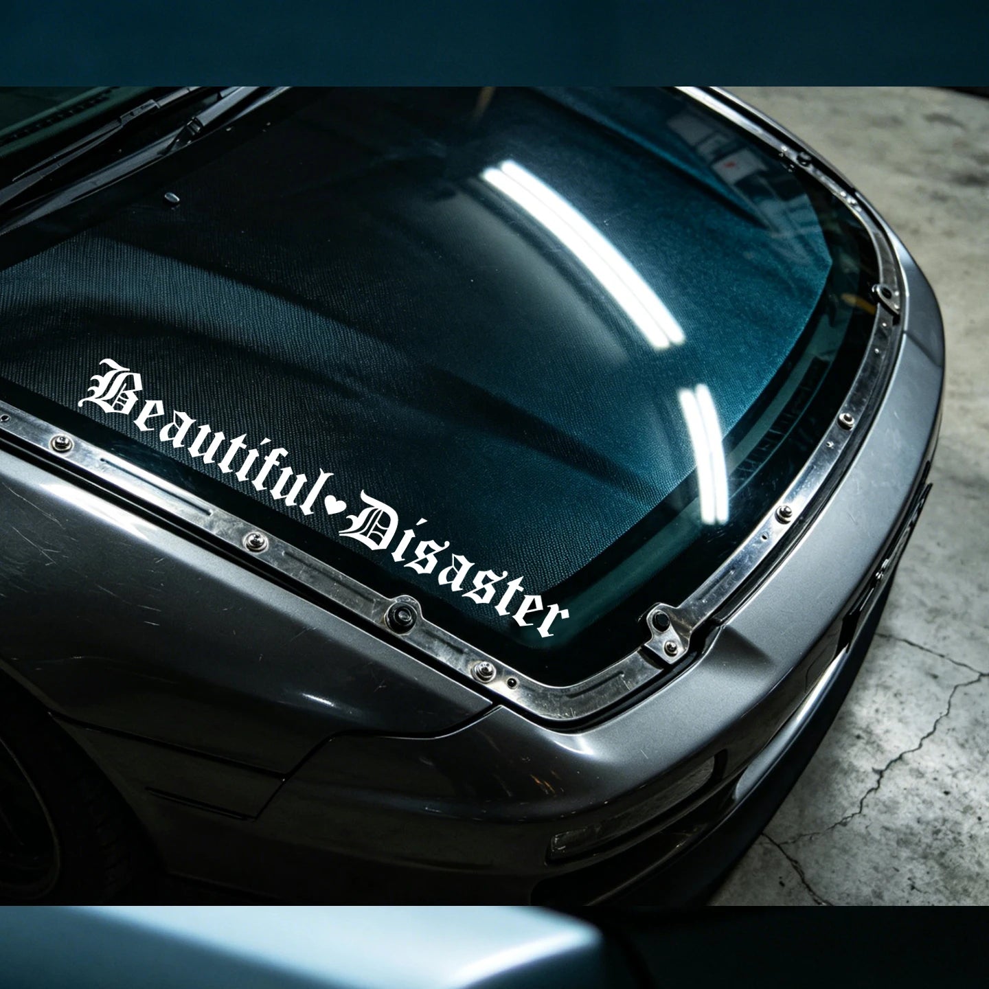 Beautiful Disaster Gothic Letter JDM decal
