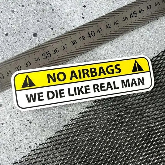 Cartoon Airbag Warning Decal Anime 2