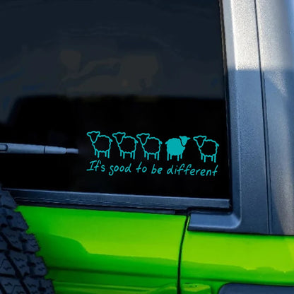 It's Good To Be Different Sheep Graphic decal