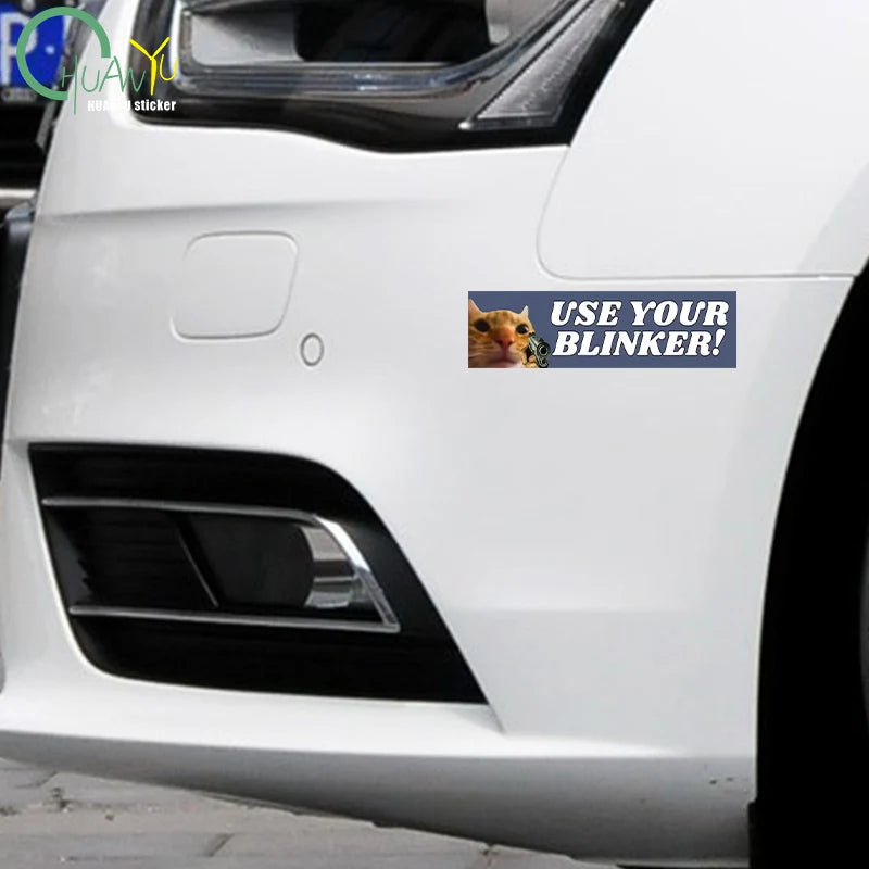 Use Your Blinker! Cat Bumper Sticker