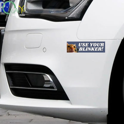 Use Your Blinker! Cat Bumper Sticker