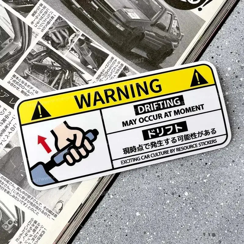 Cartoon Airbag Warning Decal Anime 2