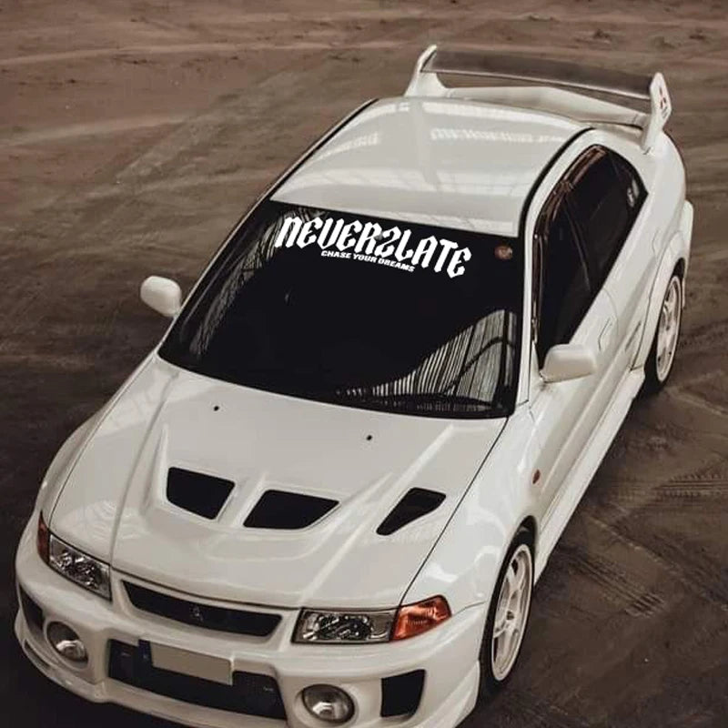NEVER 2 LATE JDM STYLE DECAL