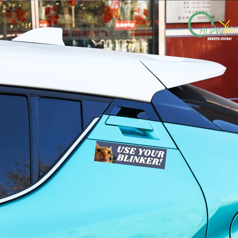 Use Your Blinker! Cat Bumper Sticker