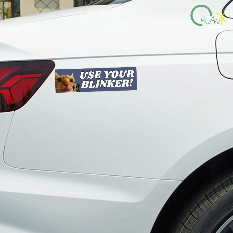 Use Your Blinker! Cat Bumper Sticker