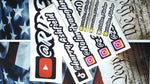 3x benutzerdefinierte Social-Media-Aufkleber, 3er-Pack