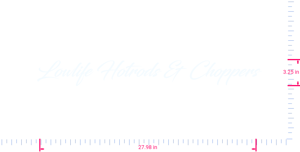 Text Lowlife Hotrods &amp; Choppers Vinyl-Aufkleber mit individuellem Schriftzug/3,25 x 27,98 Zoll/Weiß/