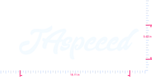 Text JAspeeed Vinyl individueller Schriftzug Aufkleber/5,48 x 18,11 Zoll/ Weiß /
