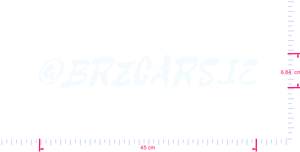 Text @BRZCARS.IE Vinyl custom lettering decall/6.84  x 45 cm/ White /