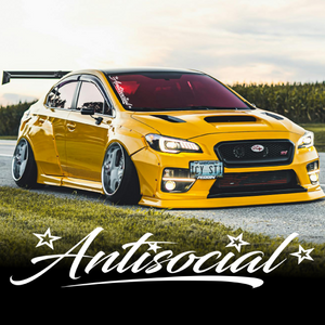 Asozialer Auto-Banner-Aufkleber