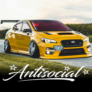 Antisocial car banner decal