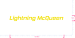 Text Lightning McQueen  Vinyl custom lettering decall/1.4 x 14.98 in/ Yellow /