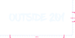 Text OUTSIDE 201 Vinyl-Aufkleber mit individuellem Schriftzug / 6,84 x 40 Zoll / Weiß /