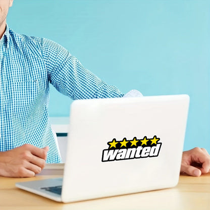 Wanted Five Star Car Sticker