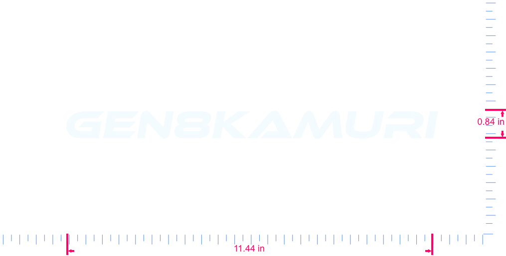 Text GEN8KAMURI Vinyl-Aufkleber mit individuellem Schriftzug / 0,84 x 11,44 Zoll / Weiß /