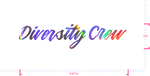 Text Diversity Crew Vinyl-Aufkleber mit individuellem Schriftzug/2 x 8,97 Zoll/ OilSlick Chrome /