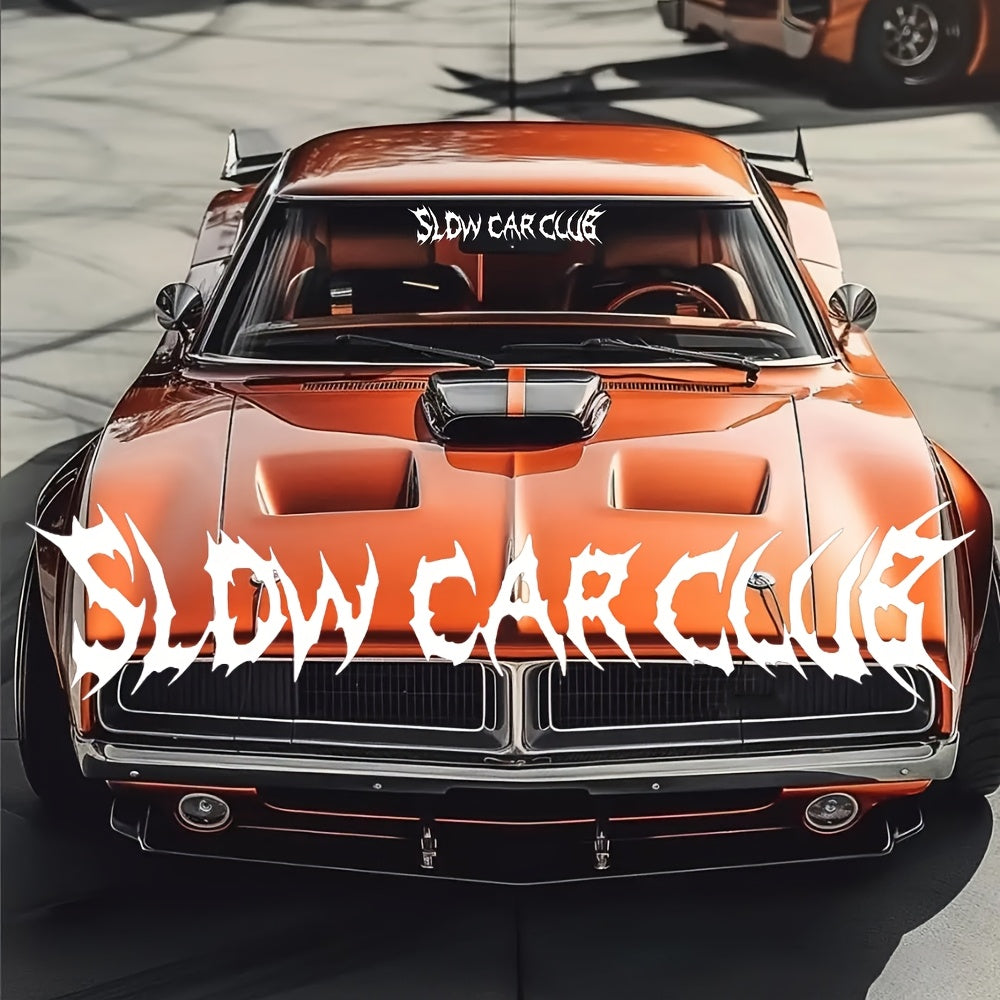 SLOW CAR CLUB Car Windshield Sticker