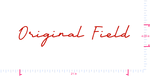 Text Original Field Vinyl custom lettering decall/4.09 x 21 in/ Red /