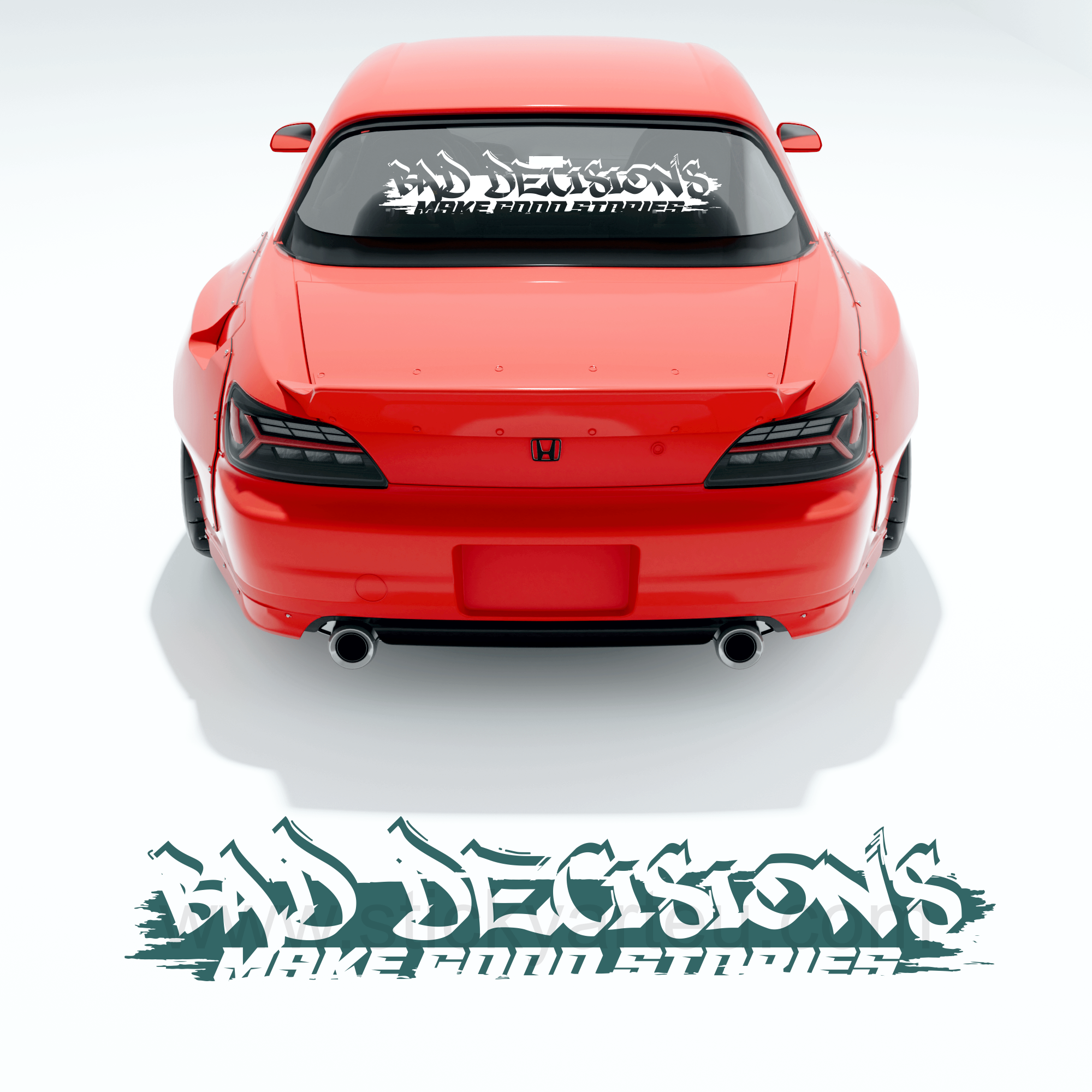 Bad Decisions Makes Good stories windshield decal rear window sticker