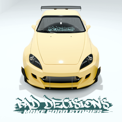 Bad Decisions Makes Good stories windshield decal rear window sticker