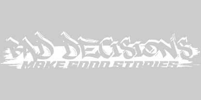 Bad Decisions Makes Good stories windshield decal rear window sticker