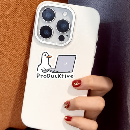 Producktive Productive Duck Laptop Sticker - Cute Duck with Laptop Design, Glossy End, Easy Application & Residue-Free Removal, for Macbook, PC, Notebook, Office Desk Decoration - Funny Workspace Decor for Productivity Boost, Notebook Accessory