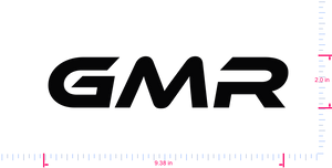 Text GMR Vinyl custom lettering decall/2.0 x 9.38 in/ Black /