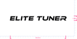Text Elite Tuner Vinyl-Aufkleber mit individuellem Schriftzug / 2,58 x 33,32 Zoll / Schwarz /