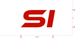 Text Si Vinyl-Aufkleber mit individuellem Schriftzug / 1 x 1,94 Zoll / Rot /