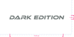 Text DARK EDITION Vinyl-Aufkleber mit individuellem Schriftzug / 1,25 x 17,67 cm / Grau /