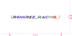 Text 《R@mir£z_racing_》 Vinyl custom lettering decall/3.14 x 50.04 cm/ OilSlick Chrome /