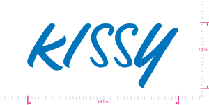 Text KISSY Vinyl custom lettering decall/1.5 x 3.51 in/ Sky Blue /