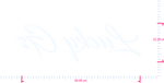 Text Lucky Gs Vinyl-Schriftzug-Aufkleber/22,29 x 69,95 cm/Weiß/